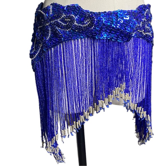 Women Belly Dance Clothing Accessories Teardrop Paillettes Fringe Wrap Sequins - Picture 11 of 11